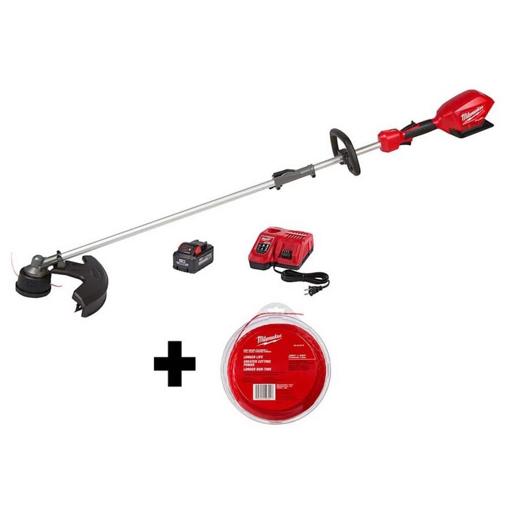 Milwaukee M18 FUEL 18V Lithium-Ion Brushless Cordless String Trimmer with Quik-Lok Attachment Capability, 250 ft. Trimmer Line 2825-21ST-49-16-2713 - Mycitystee