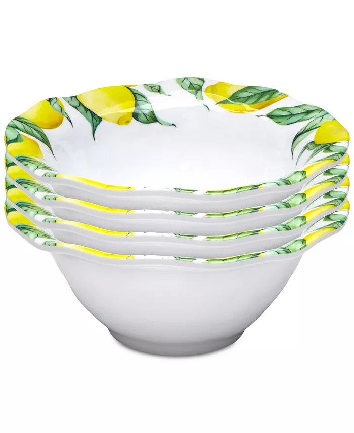Q Squared Limonata 4-Pc. Melamine 6.5