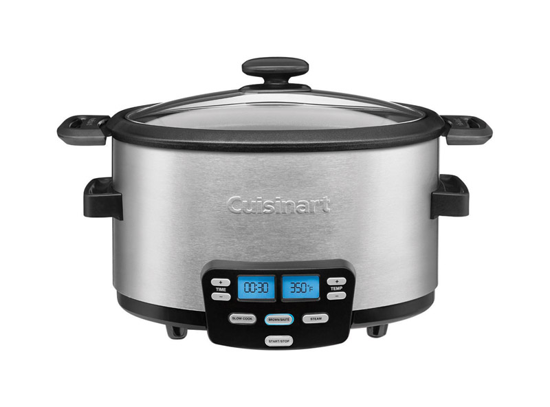 Cuisinart 4 qt Silver Stainless Steel Programmable Slow Cooker - Mycitystee