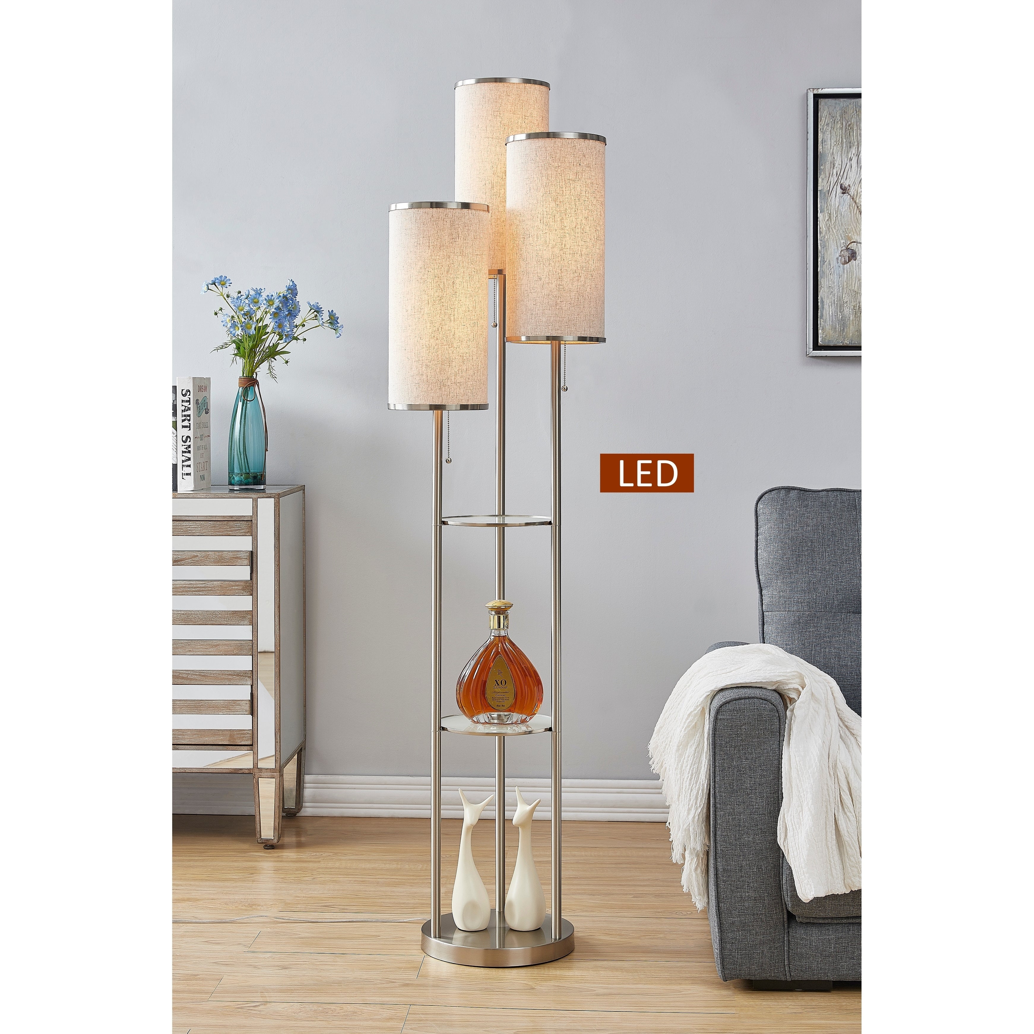 Carson Carrington Ingeback LED Tri-light Shelf Floor Lamp - Mycitystee