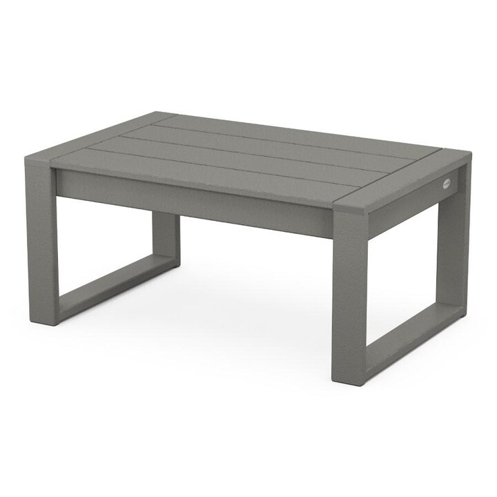 POLYWOOD EDGE Coffee Table in Slate Grey - Mycitystee