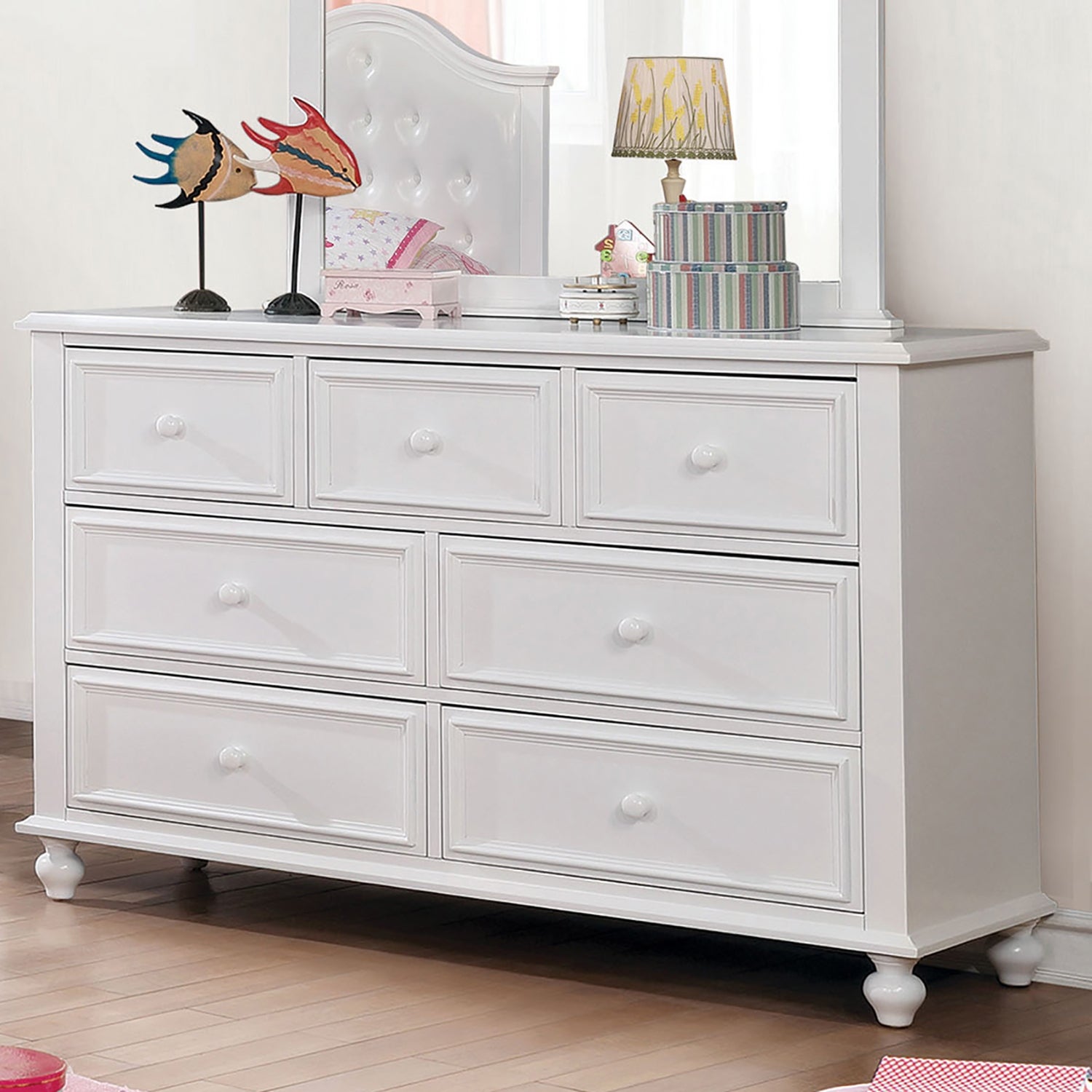 Furniture of America Dole Traditional White 7-drawer Dresser - - 35579447 - Mycitystee