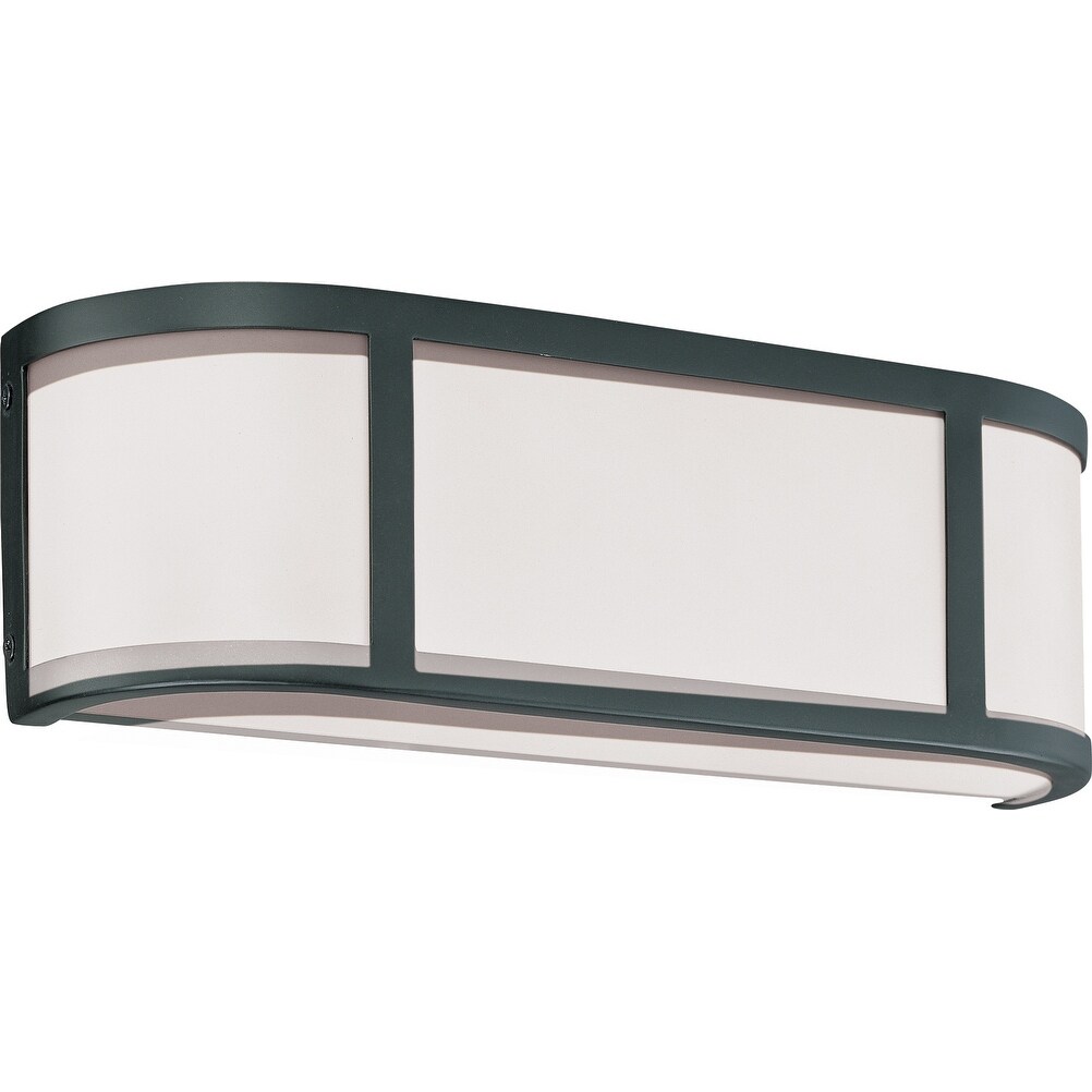 Odeon 2 Light Vanity with Satin White Glass Aged Bronze Finish - Mycitystee