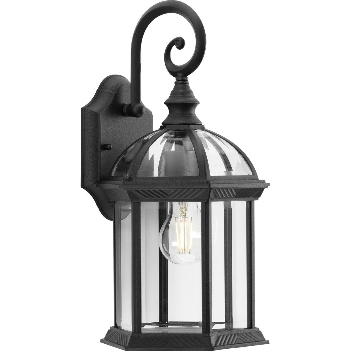 Dillard Collection One-Light Textured Black Outdoor Wall Lantern - 8.12 in x 7.87 in x 15.5 in Shopping - The Best Deals on Outdoor Wall Lanterns | 39 - Mycitystee