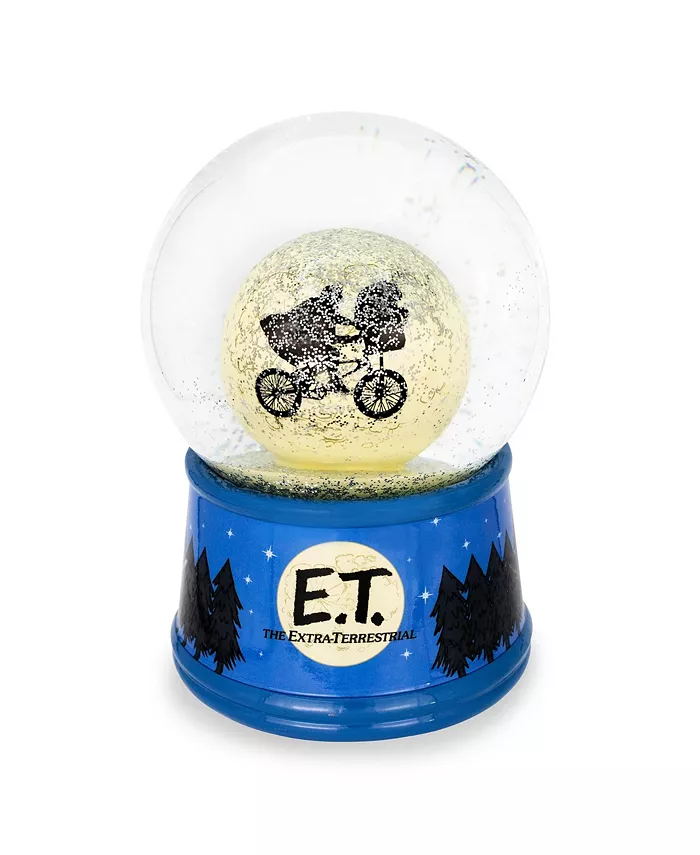 Toynk E.T. The Extra-Terrestrial Bike Moon 6-Inch Snow Globe with Swirling Glitter Display Piece - Mycitystee