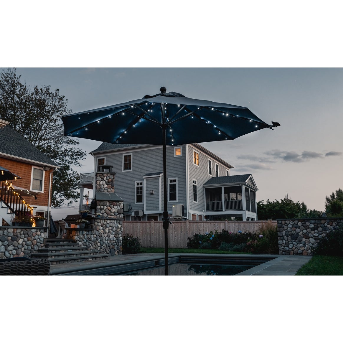 Umbrella Solar String Lights - Mycitystee