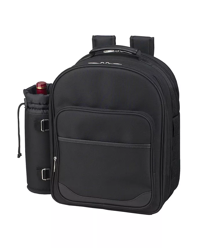 Picnic At Ascot Deluxe 2 Person Picnic Backpack Cooler with Insulated Wine Pouch - Mycitystee