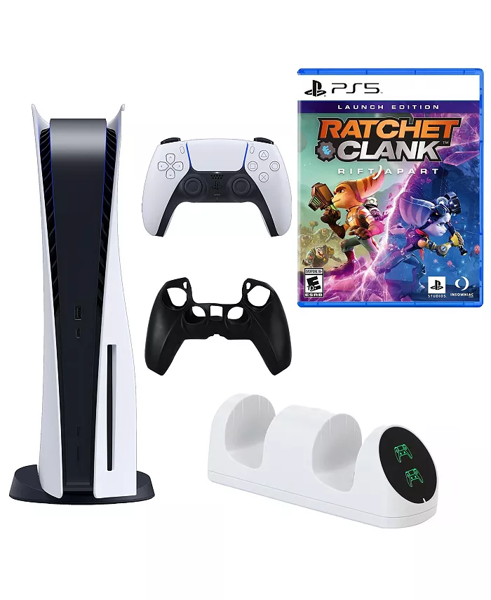Playstation 5 Console with Ratchet and Clank: Rift Apart Game and Accessories - Mycitystee