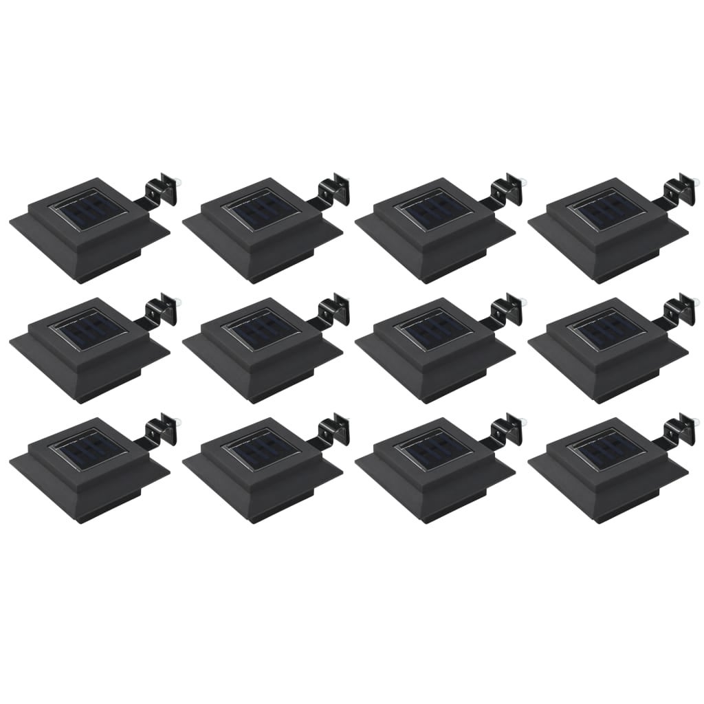 vidaXL Outdoor Solar Lamps 12 pcs LED Square 4.7