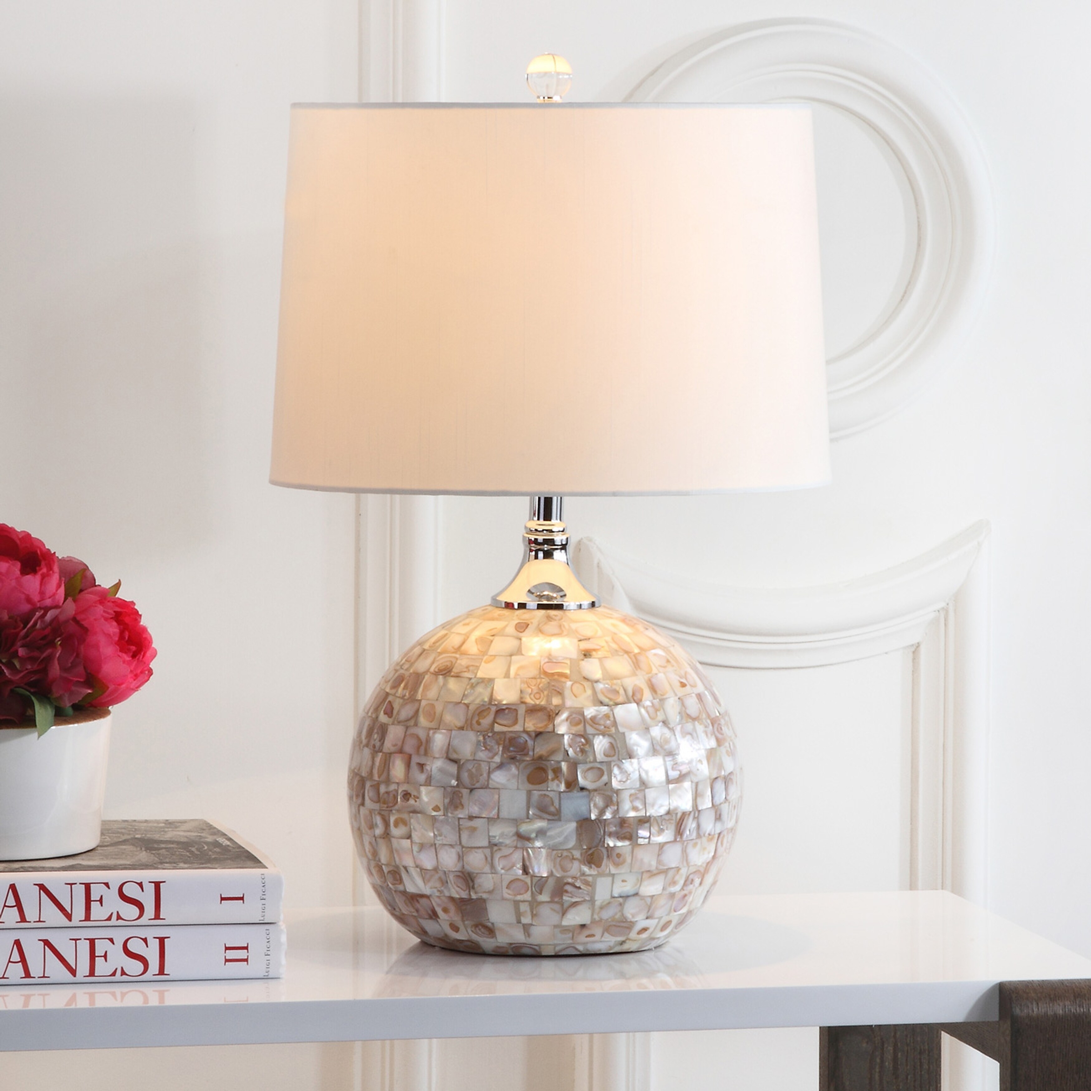 SAFAVIEH Lighting 22-inch Nikki Sea Shell Table Lamp (Set of 2) - 14
