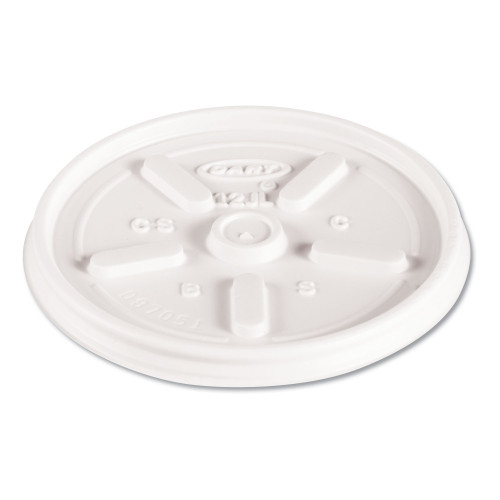 Dart Plastic Lids for Foam Cups， Bowls and Containers， Vented， Fits 6-14 oz， White， 100/Pack， 10 Packs/Carton (12JL) - Mycitystee
