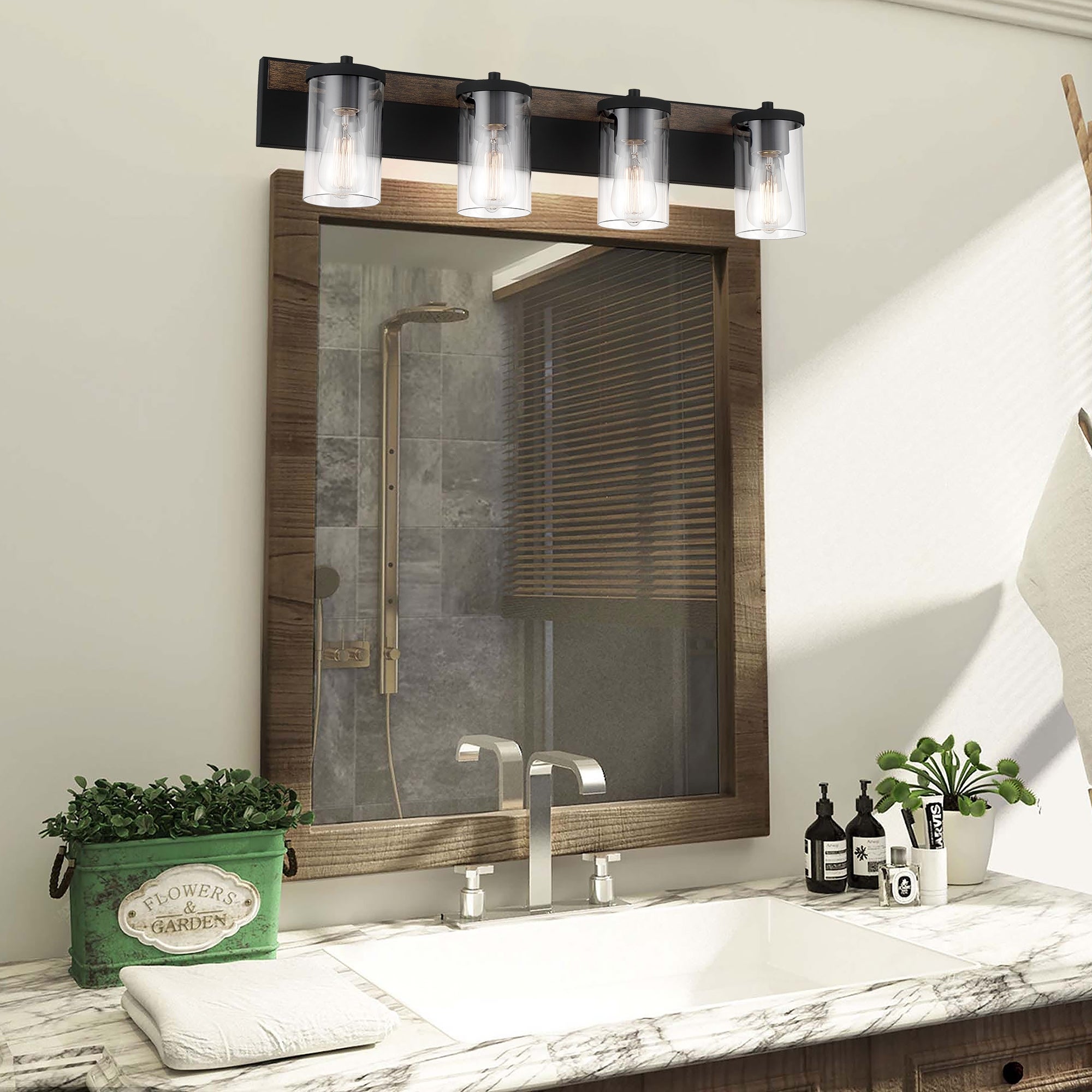 Acroma 4 Light Bathroom Vanity Lights with Modern Finish-UL Certified - N/A - Mycitystee