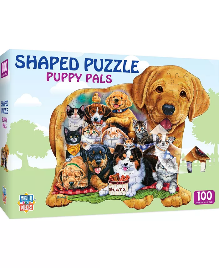 MasterPieces Puzzles Shaped - Pets Pals Shaped 100 Piece Kids Jigsaw Puzzle - Mycitystee