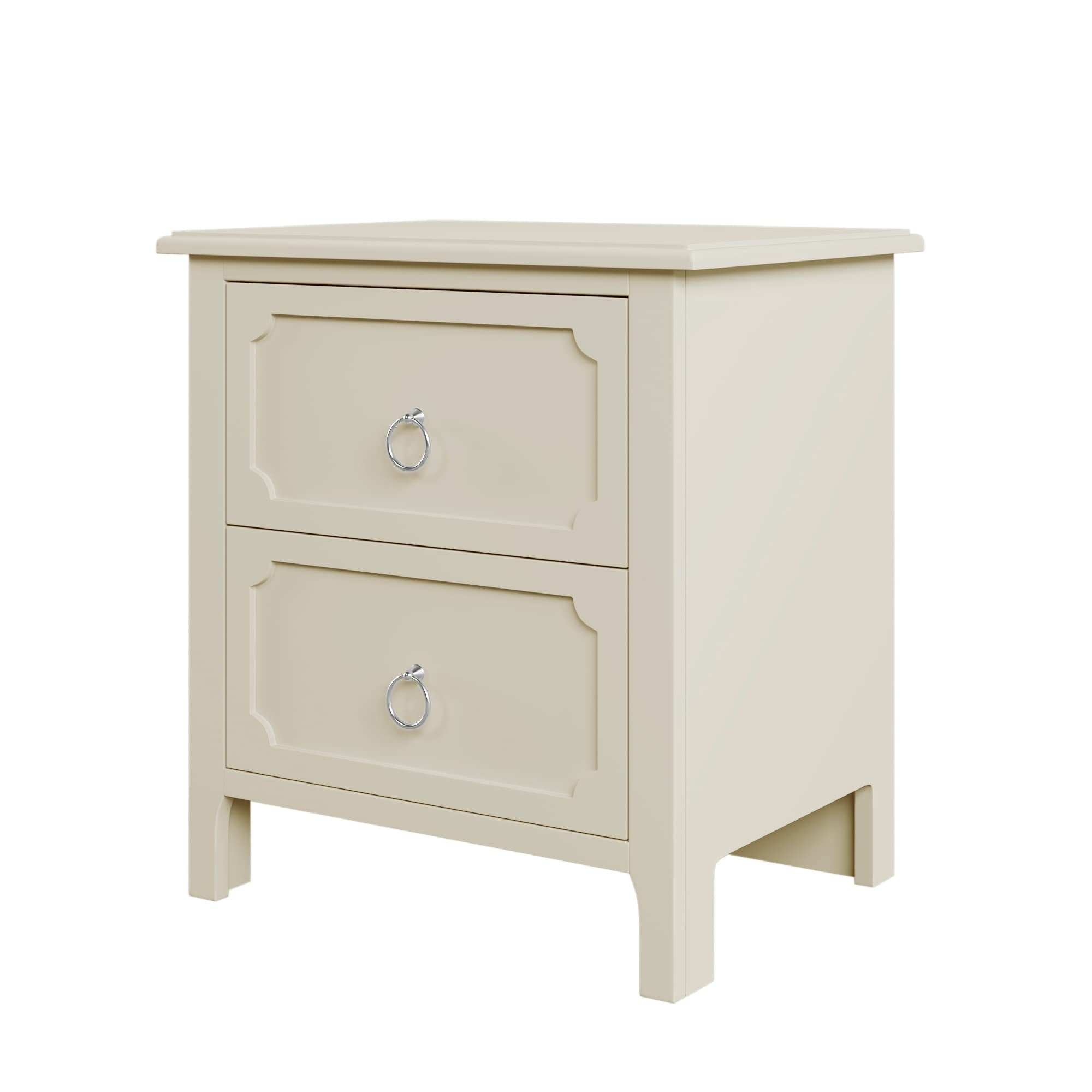 Classic Nightstand Bedside Table with 2 Drawers， Small Space Apartment Bedroom Dresser Chest of Drawers - as picture - - 37668343 - Mycitystee