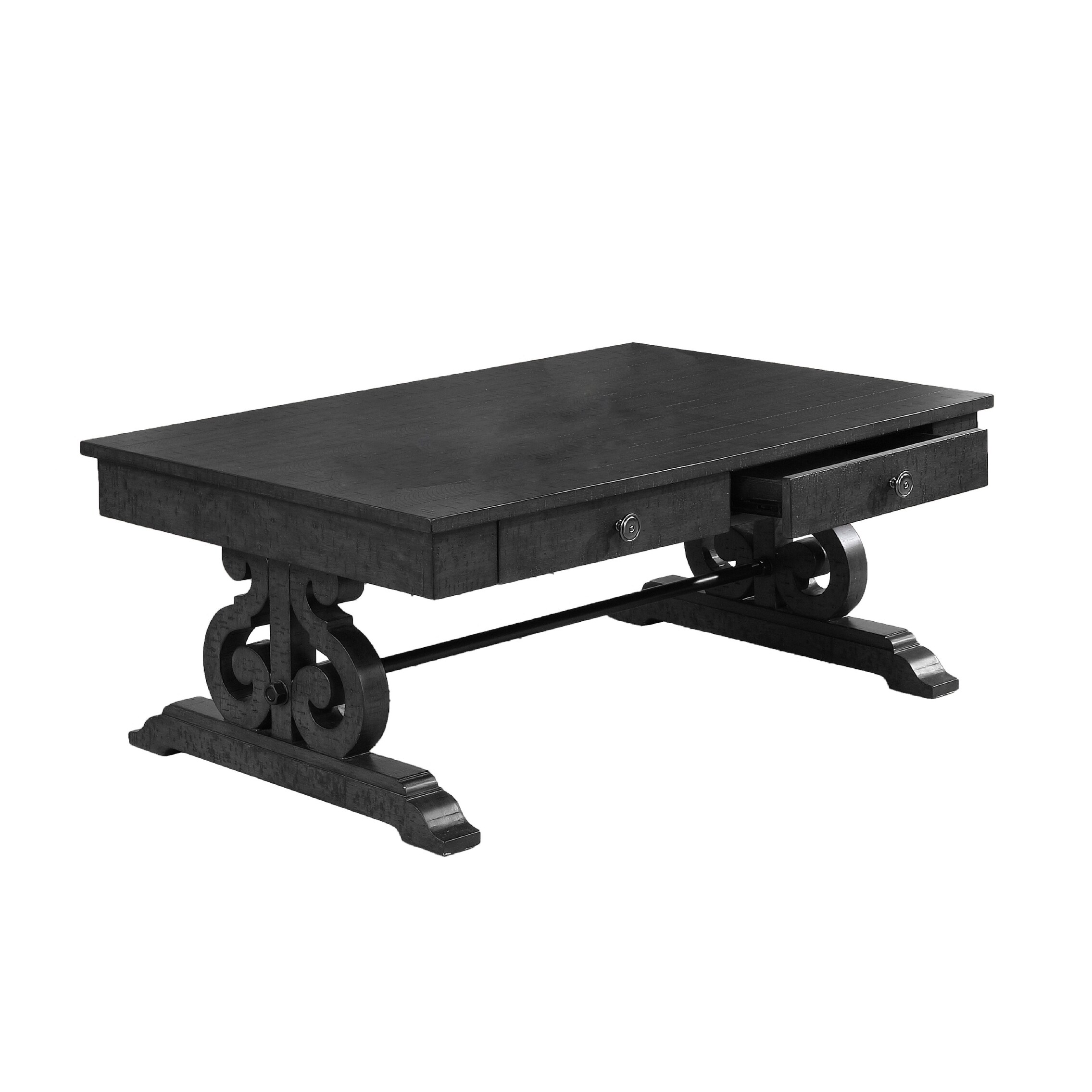 Best Quality Furniture Dark Grey Coffee Table， End Table， and Console Table (Single) - Mycitystee