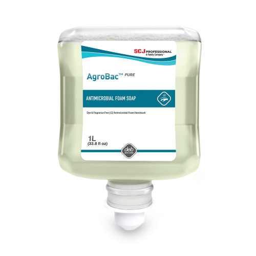 SC Johnson Professional AgroBac Pure Foam Wash Manual Cartridge， Unscented， 1 L Refill， 6/Carton (AGB1L) - Mycitystee