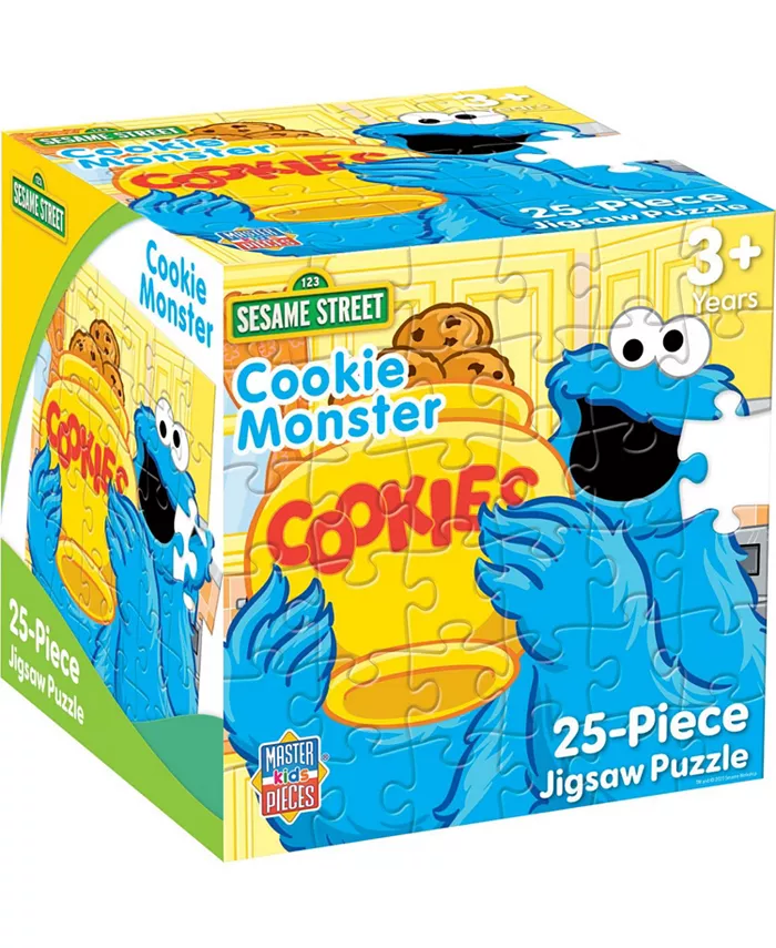 MasterPieces Puzzles Sesame Street - Cookie Monster 25 Piece Square Adult Jigsaw Puzzle - Mycitystee