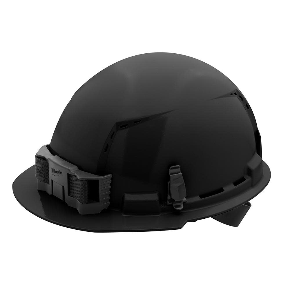 Milwaukee Black Front Brim Vented Hard Hat with 4pt Ratcheting Suspension Type 1 Class C 48-73-1210 from Milwaukee - Mycitystee