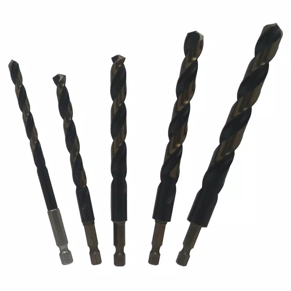 Drill America Quick Change High Speed Steel Drill Bit Set with Hex Shank (5-Pieces) and#8211; XDC Depot - Mycitystee