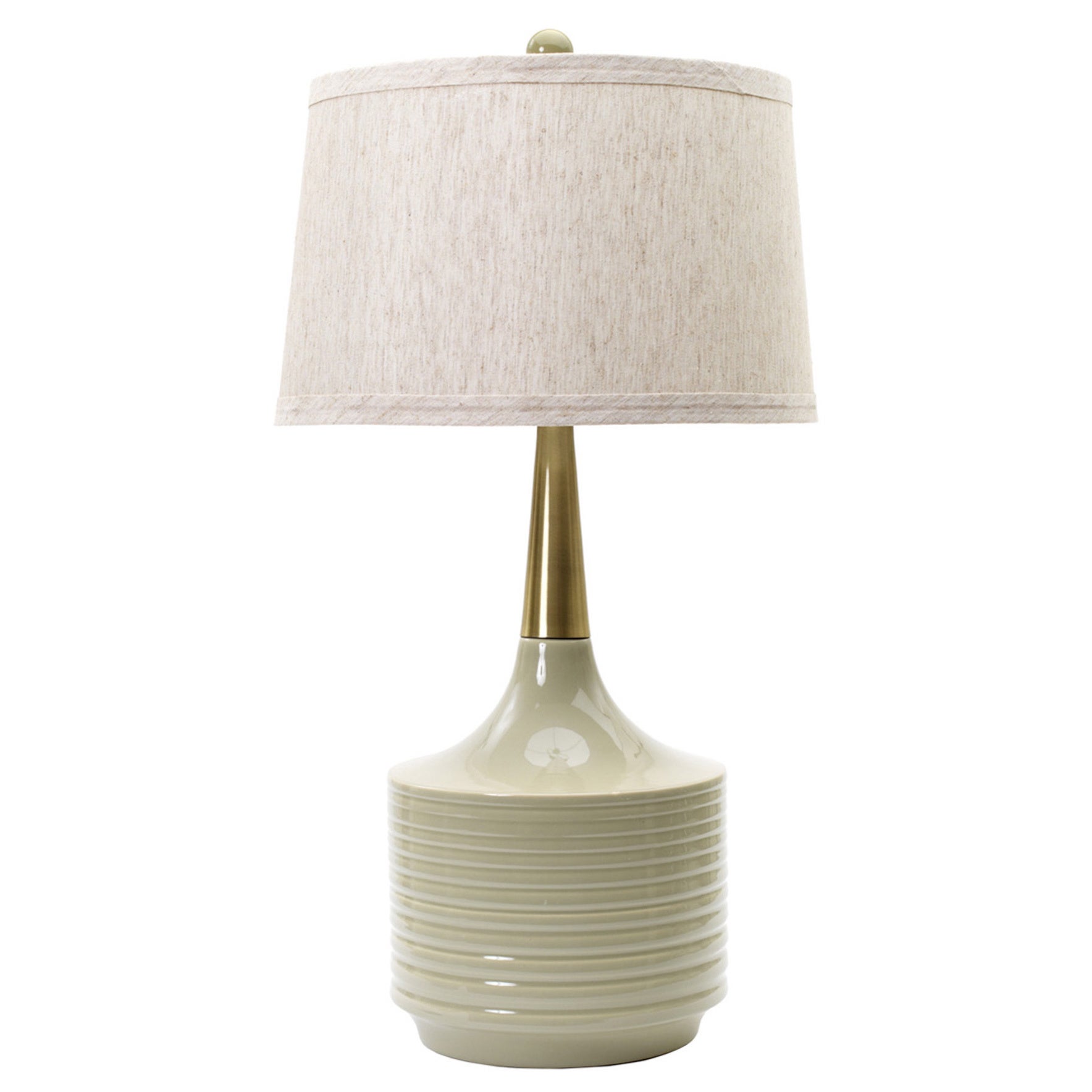 Heather with Antique Brass Neck 30-inch Ceramic Table Lamp - Mycitystee