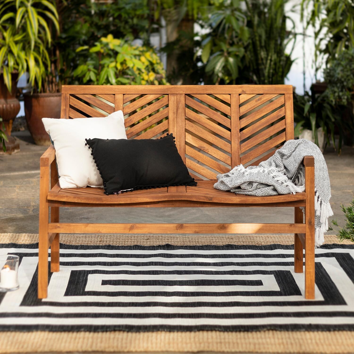 Ultimate Patio Wishlake Acacia Patio Loveseat - Mycitystee