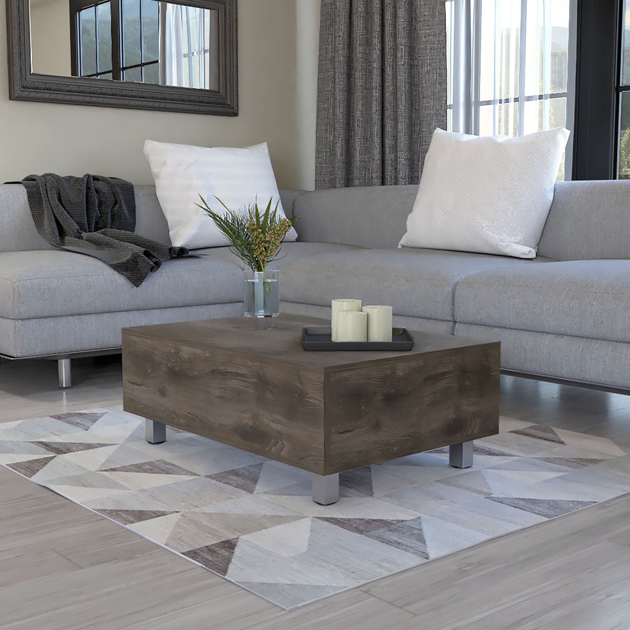 Lift Top Coffee Table with Four Legs - Mycitystee