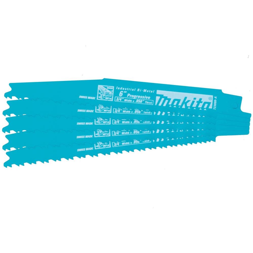Makita 6 in. All-Purpose Recipro Saw Blade Progressive 5/pk 723080-A-5 from Makita - Mycitystee