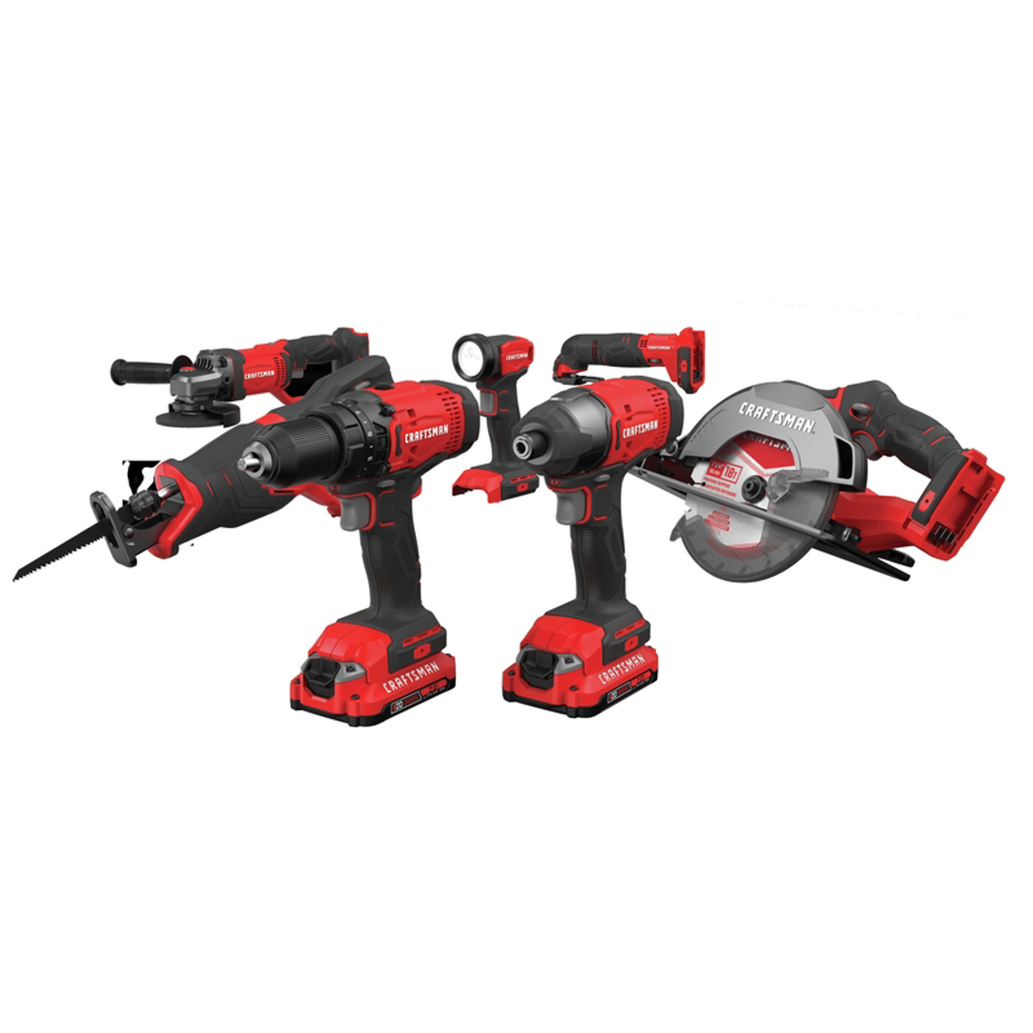 Craftsman V20 Cordless Brushed 7 Tool Combo Kit - Mycitystee