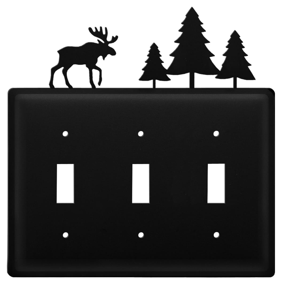 Triple Moose and Trees - Triple Switch Cover - 8 - Mycitystee