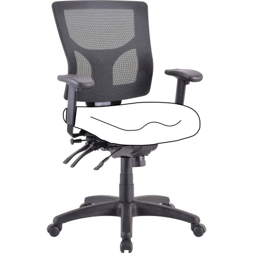 Lorell Conjure Executive Mid-back Mesh Back Chair Frame (62003) - Mycitystee