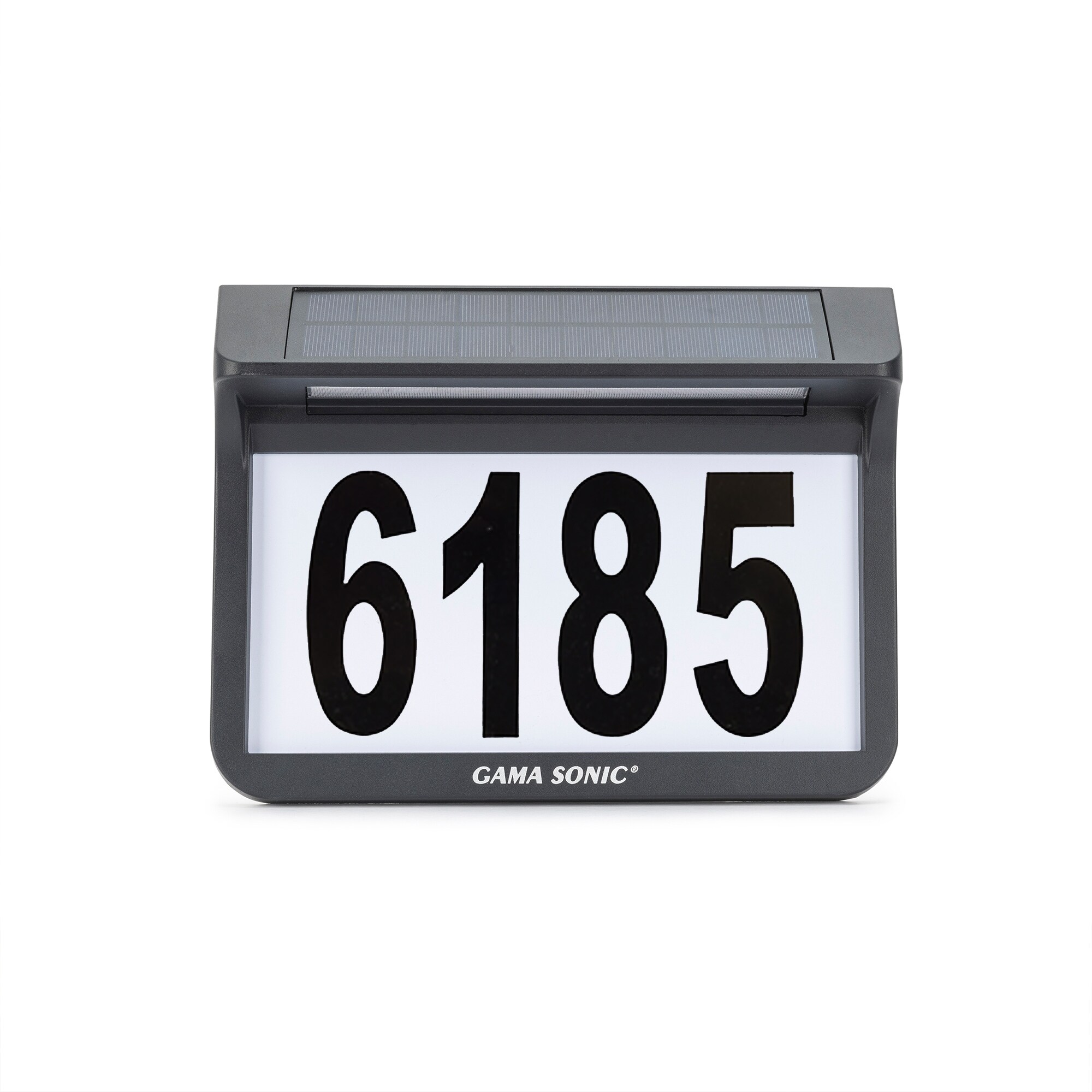 Solar Address Wall Plaque Light - Black - N/A - Mycitystee