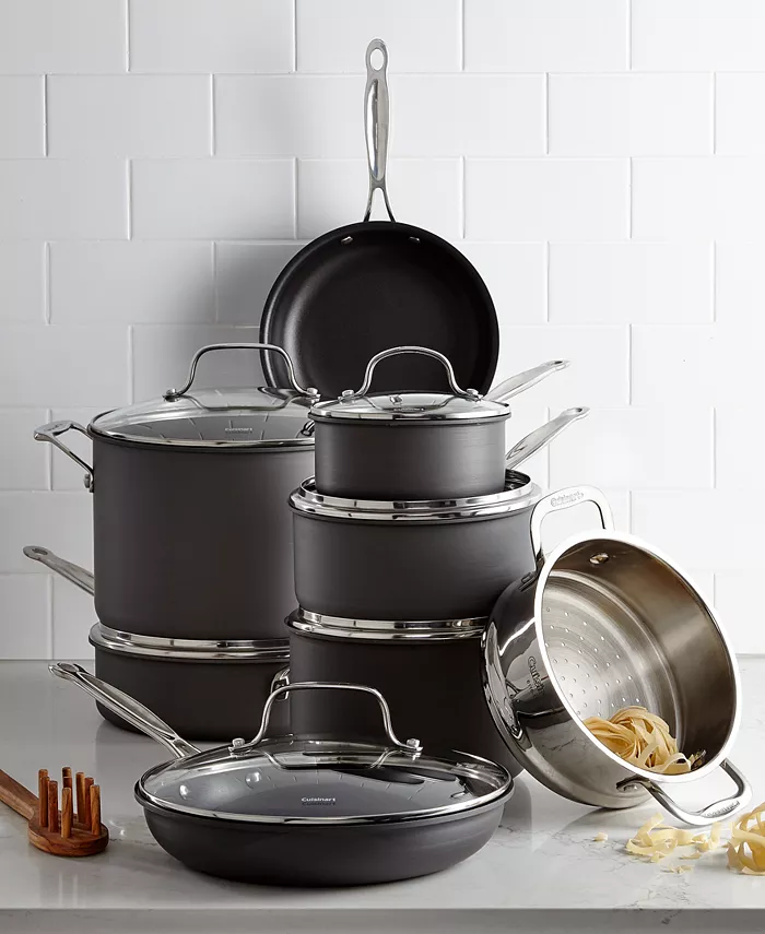 Cuisinart Chef’s Classic Hard-Anodized 14-Pc. Cookware Set - Mycitystee