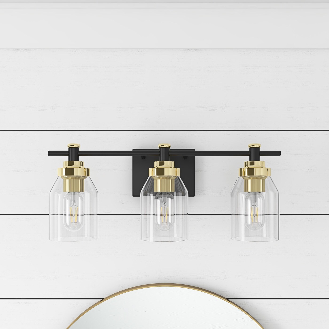 Modern 2/3-Light Glass Style Over Mirror Vanity Lighting Fxiture - Mycitystee
