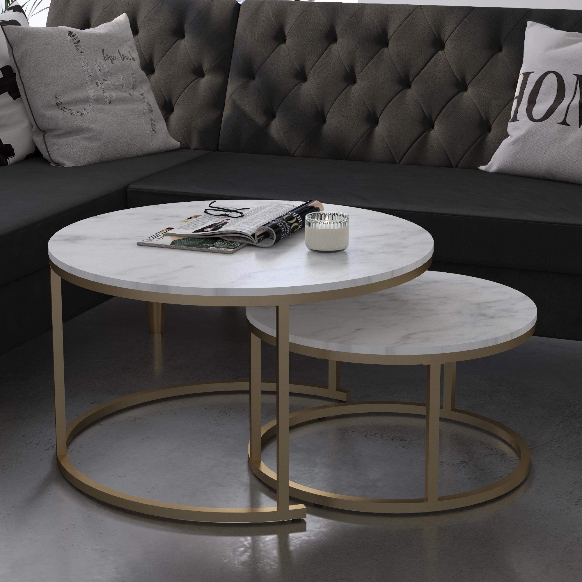 CosmoLiving by Cosmopolitan Amelia Nesting Coffee Tables - Mycitystee