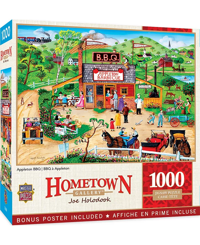 MasterPieces Puzzles Hometown Gallery - Appleton BBQ 1000 Piece Adult Jigsaw Puzzle - Mycitystee