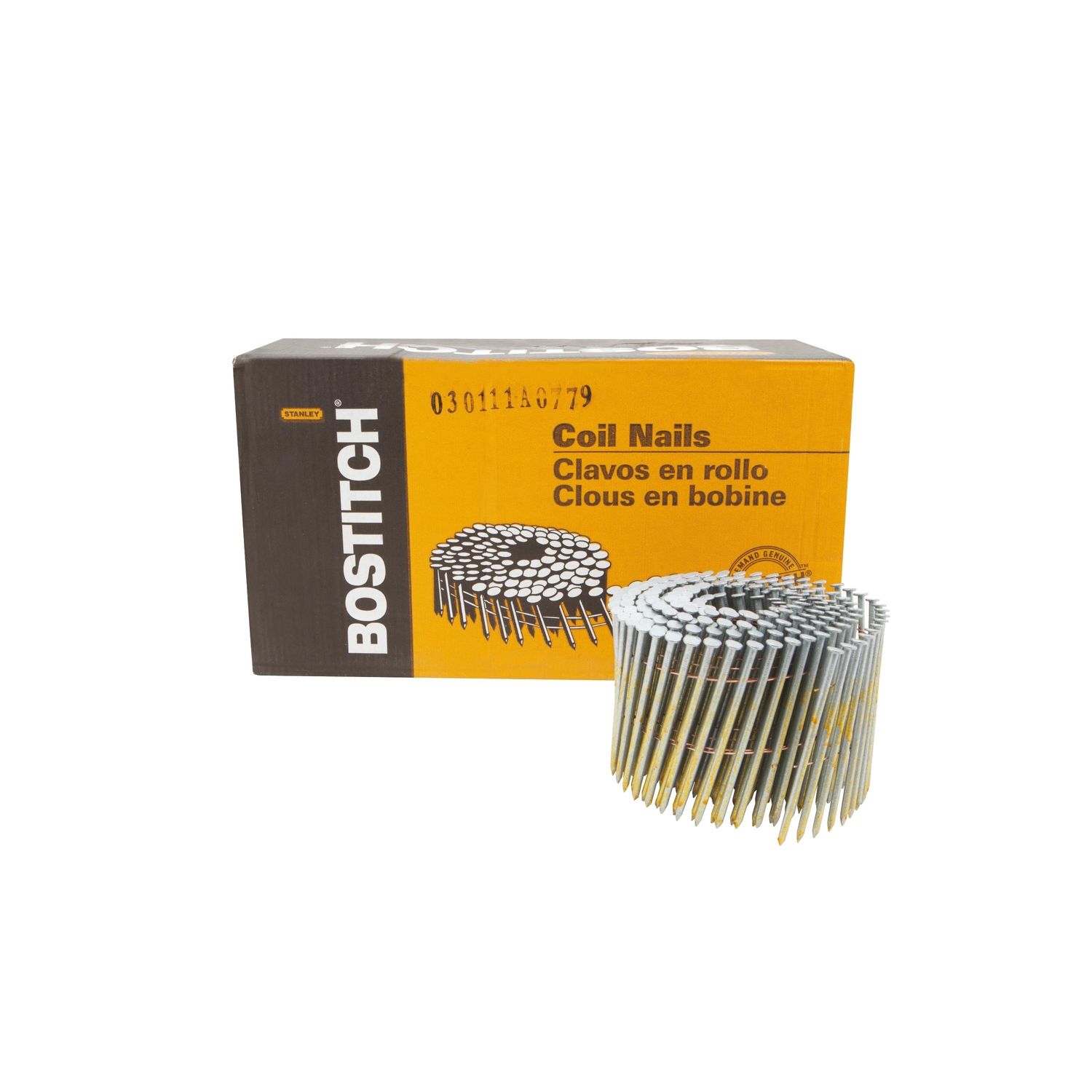 Bostitch 3-1/2 in. 11 Ga. Angled Coil Galvanized Nails 15 deg 2，700 pk - Mycitystee