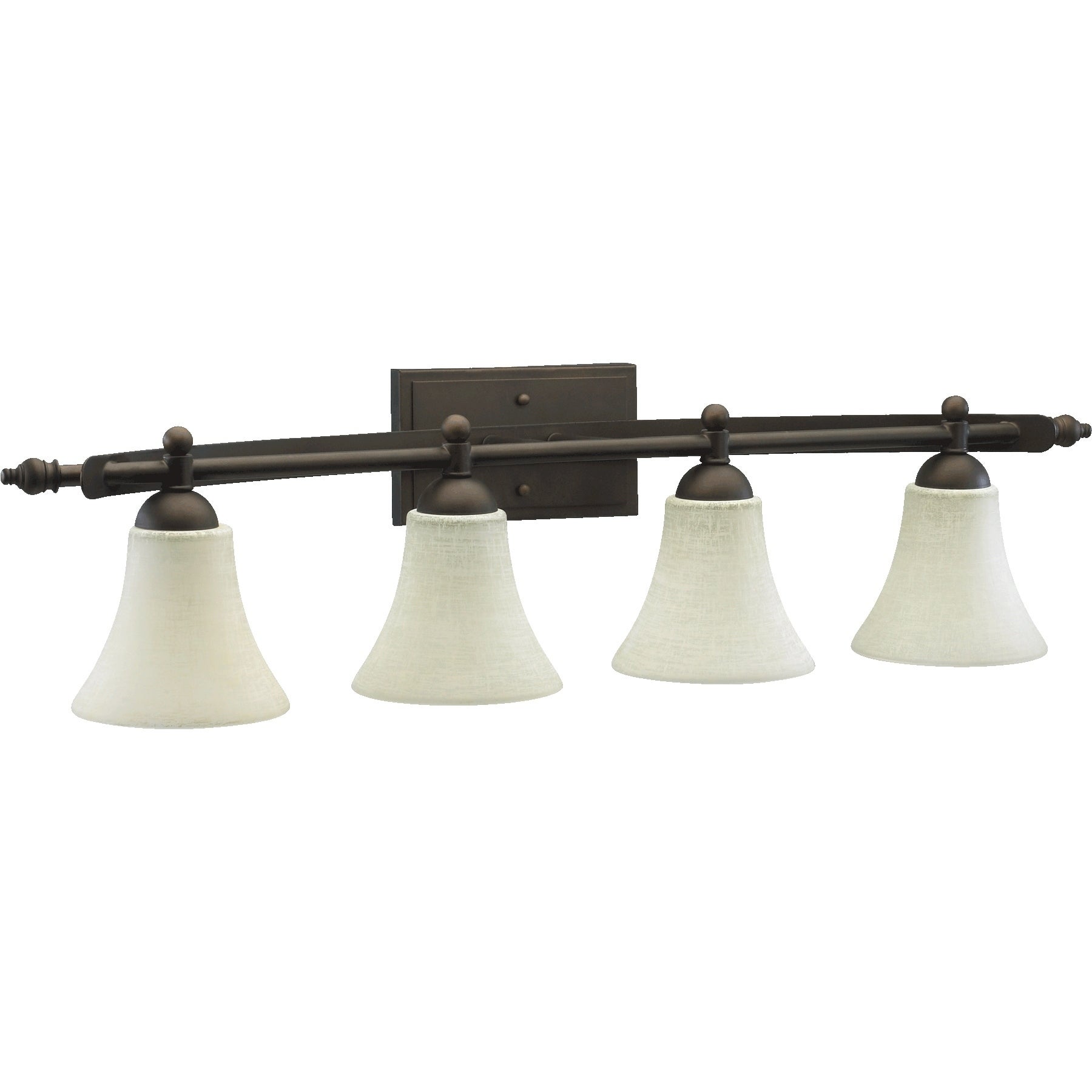 Aspen Oiled Bronze and Linen 4-light Vanity Lighting - Mycitystee