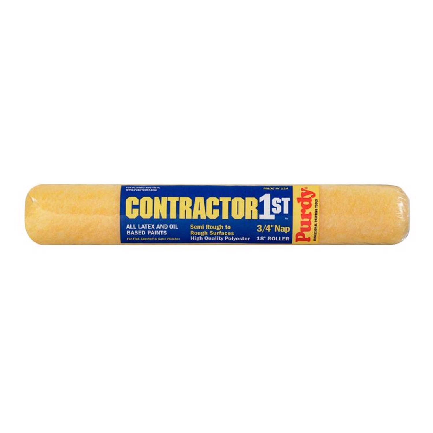 Purdy Contractor 1st Polyester 18 in. W X 3/4 in. Paint Roller Cover 1 pk - Mycitystee