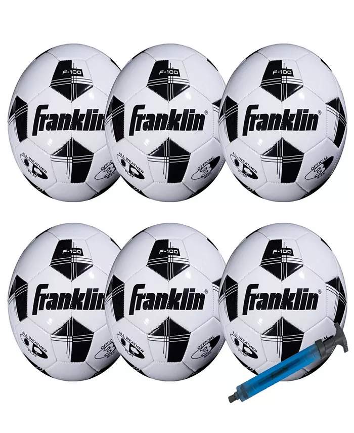Franklin Sports Size 3 Comp 100 6 Pack of Soccerballs Pump - Mycitystee