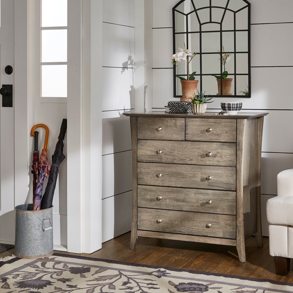 Gaetano Dark Burnt Grey 6-Drawer Chest by iNSPIRE Q Classic - - 28964984 - Mycitystee