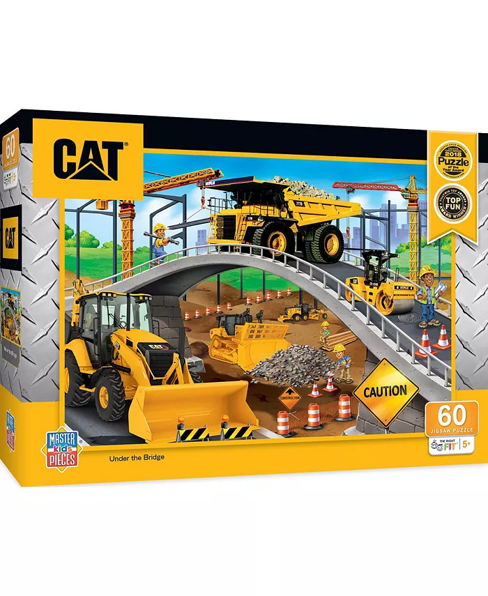 MasterPieces Puzzles CAT - Under the Bridge 60 Piece Kids Jigsaw Puzzle - Mycitystee
