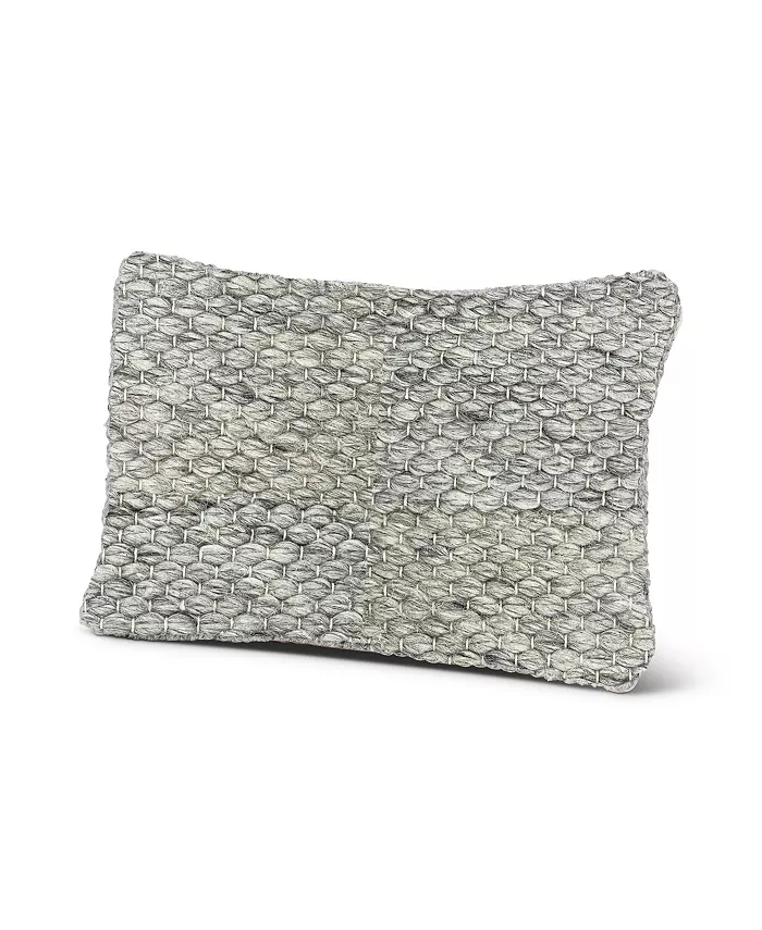 Anaya Home Light Grey Woven Down Lumbar Pillow - Mycitystee