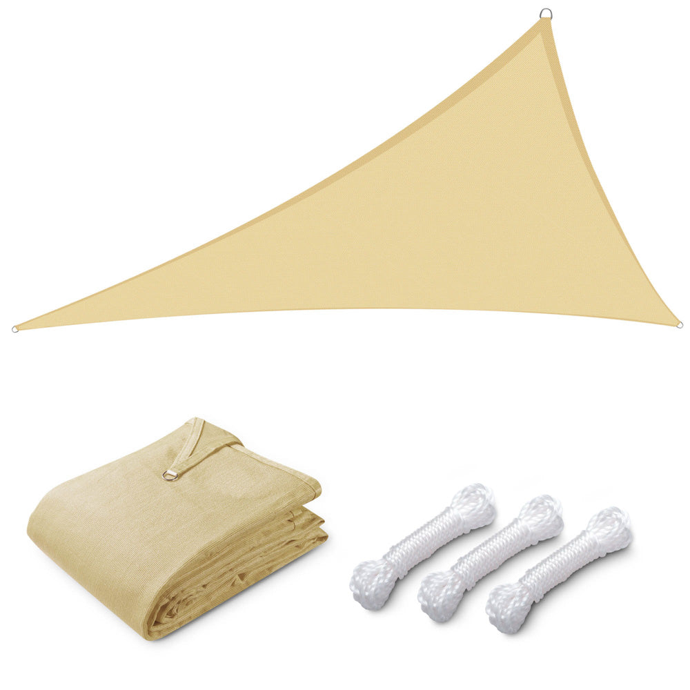 20' Triangle Sun Shade Wind Sail Shade CanopyYellow - Mycitystee