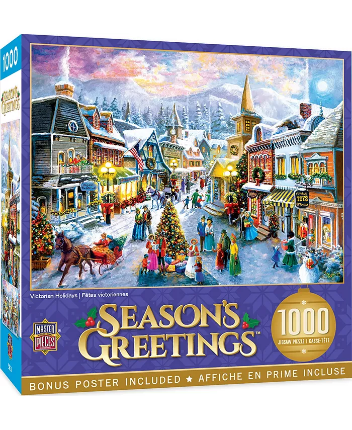 MasterPieces Puzzles MasterPieces 1000 Piece Christmas Jigsaw Puzzle - Victorian Holidays - Mycitystee