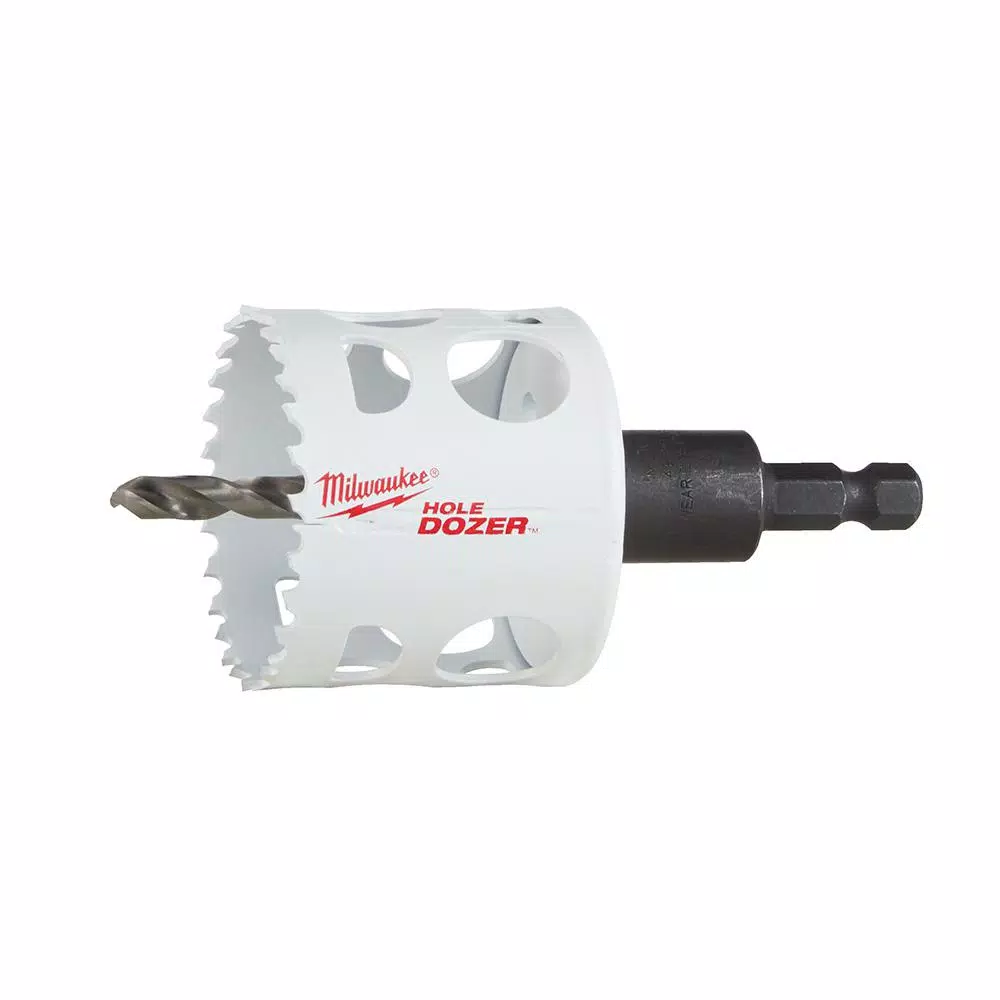 Milwaukee 2-1/8 in. Hole Dozer Bi-Metal Hole Saw with 3/8 in. Arbor and Pilot Bit and#8211; XDC Depot - Mycitystee