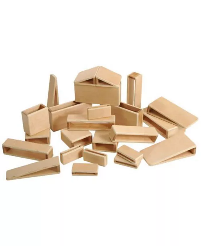 Kaplan Early Learning Mini Hollow Blocks in Different Shapes and Sizes - 24 Pcs - Mycitystee