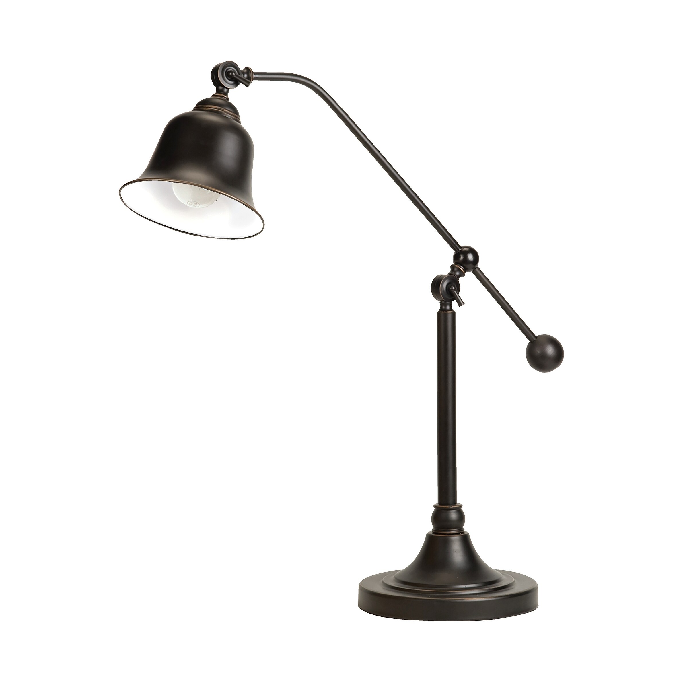 Edmond Transitional Bronze Bell Shaped Table Lamp - Mycitystee