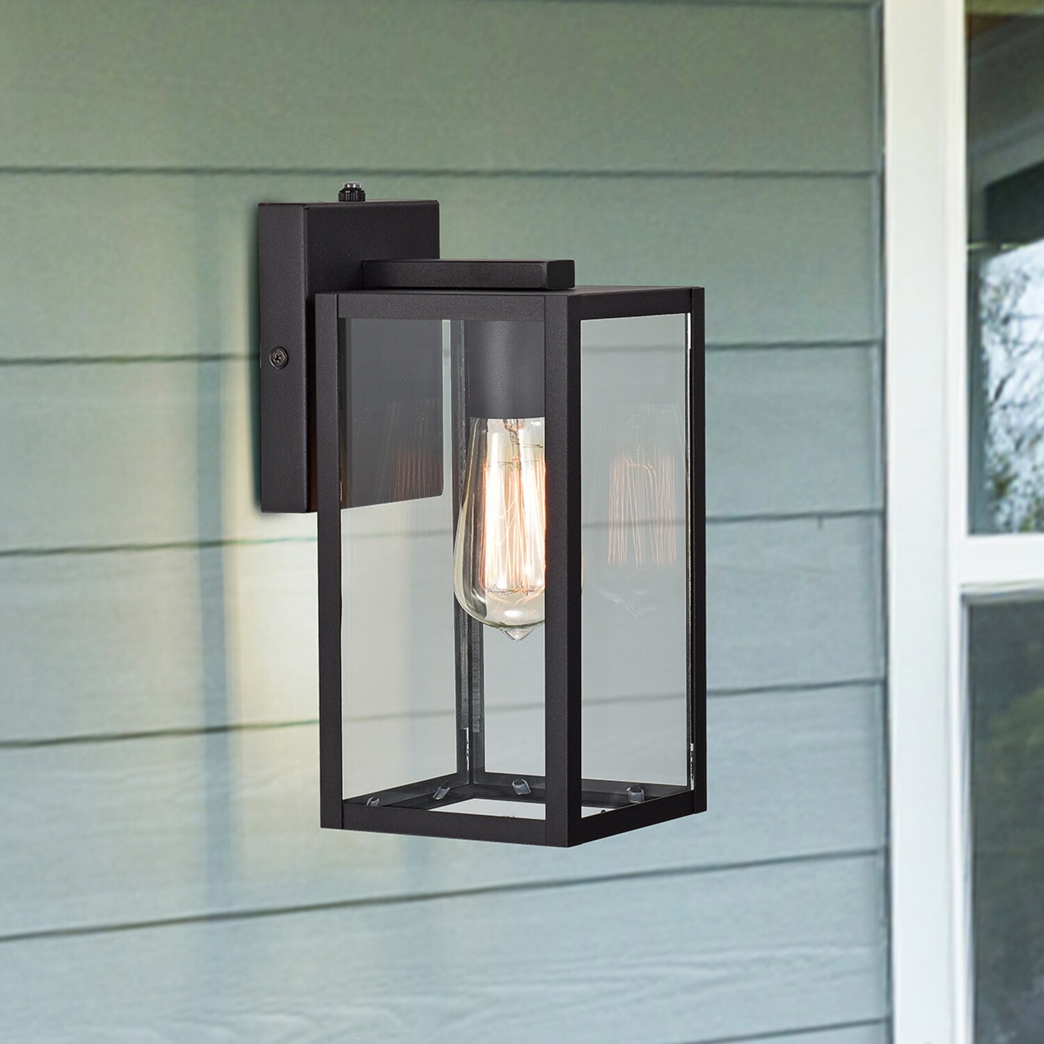 Dusk to Dawn Sensor 1-Light Outdoor Wall Light - 11.25*5*6.25 Shopping - The Best Deals on Outdoor Wall Lanterns | 39017622 - Mycitystee