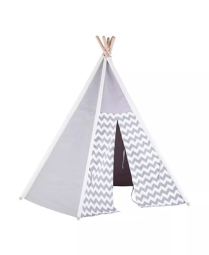 Kaplan Early Learning Easy View Foldable Gray and White Canvas Tent - Mycitystee