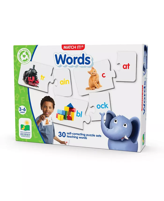 The Learning Journey Match It Words Set of 30 Self-Correcting Reading Puzzle Match The Words to Images - Mycitystee
